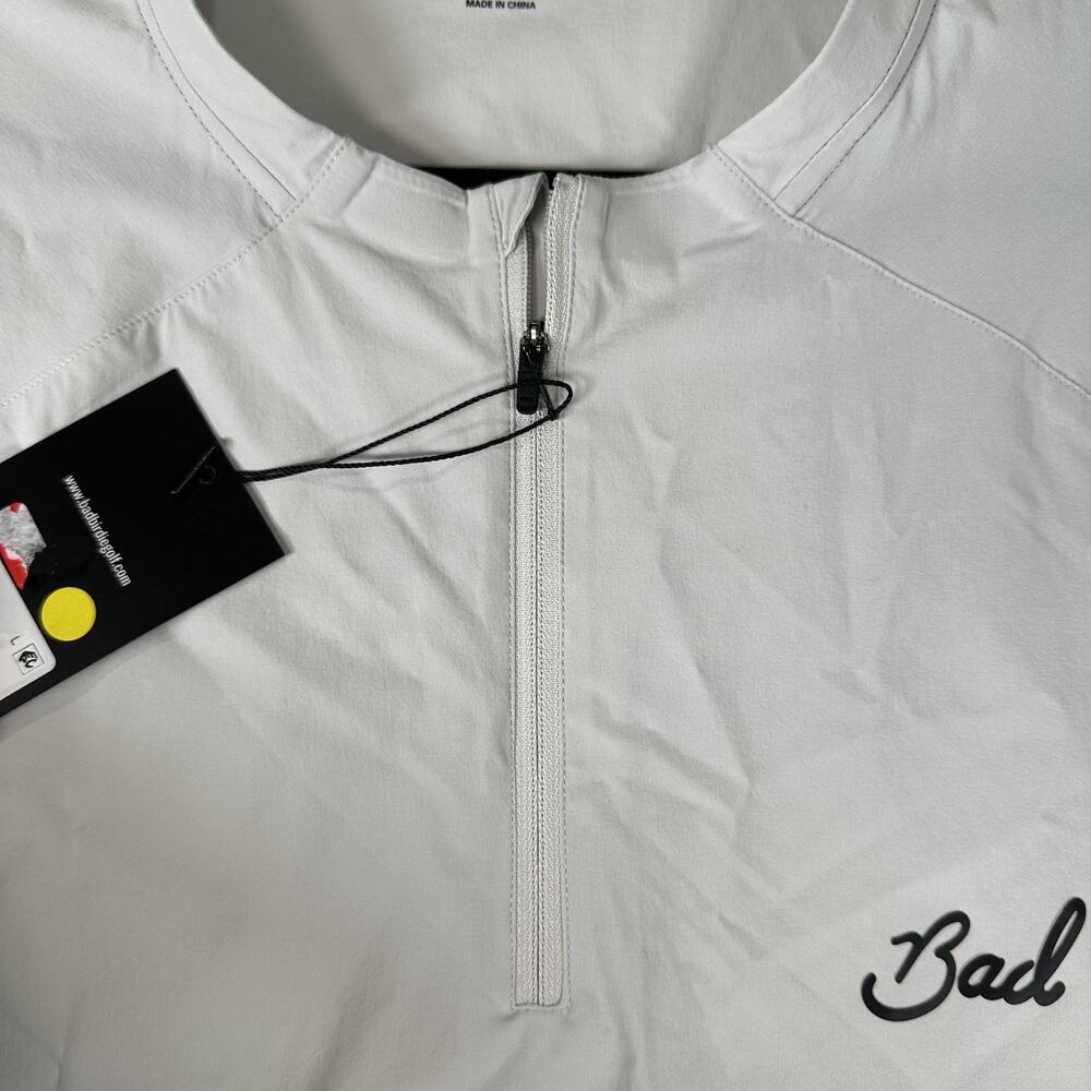 NWT Bad Birdie 1/4 Zip LW Golf Vest Glacier Gray Sleeveless Men's Size Large - Picture 8 of 14
